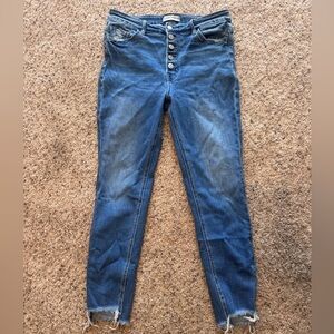 Flying Monkey Button Fly Stretch Skinny Jeans - size 9 or 30